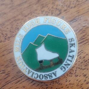 Mile High Figure Skating Association Pin - Green and Blue